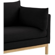 Meridian Furniture Langham Black Linen Textured Fabric Chair