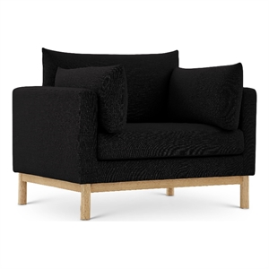 Meridian Furniture Langham Black Linen Textured Fabric Chair