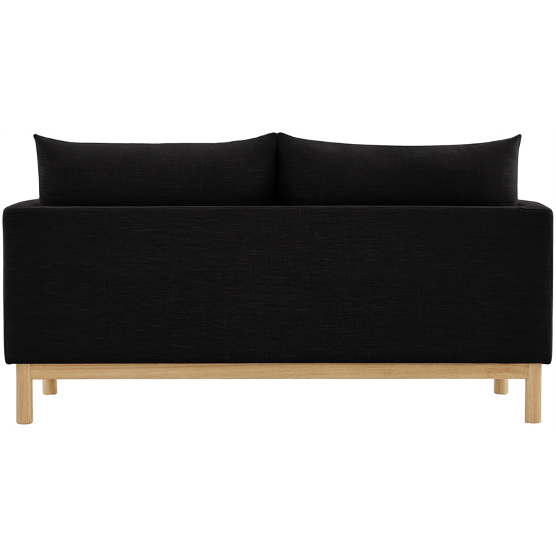 Meridian Furniture Langham Black Linen Textured Fabric Loveseat