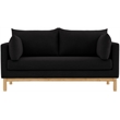 Meridian Furniture Langham Black Linen Textured Fabric Loveseat