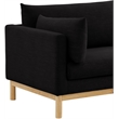 Meridian Furniture Langham Black Linen Textured Fabric Loveseat
