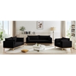 Meridian Furniture Langham Black Linen Textured Fabric Loveseat