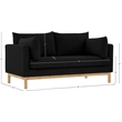 Meridian Furniture Langham Black Linen Textured Fabric Loveseat