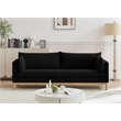 Meridian Furniture Langham Black Linen Textured Fabric Sofa