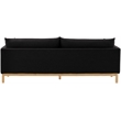 Meridian Furniture Langham Black Linen Textured Fabric Sofa