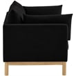 Meridian Furniture Langham Black Linen Textured Fabric Sofa