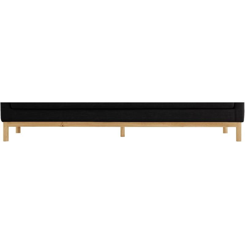 Meridian Furniture Langham Black Linen Textured Fabric Sofa
