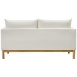 Meridian Furniture Langham Cream Linen Textured Fabric Loveseat