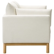 Meridian Furniture Langham Cream Linen Textured Fabric Loveseat