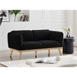 Meridian Furniture Nolita Black Boucle Fabric Loveseat