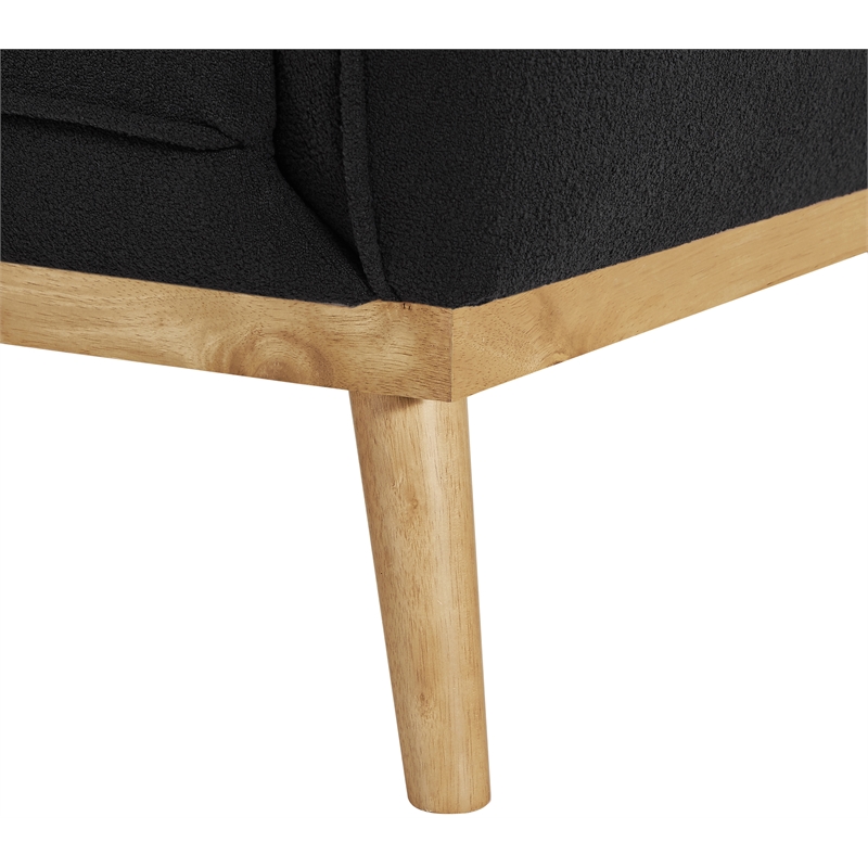 Meridian Furniture Nolita Black Boucle Fabric Loveseat