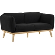 Meridian Furniture Nolita Black Boucle Fabric Loveseat