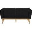 Meridian Furniture Nolita Black Boucle Fabric Loveseat