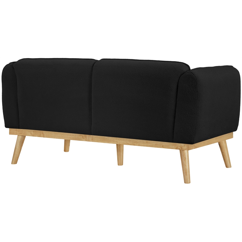 Meridian Furniture Nolita Black Boucle Fabric Loveseat