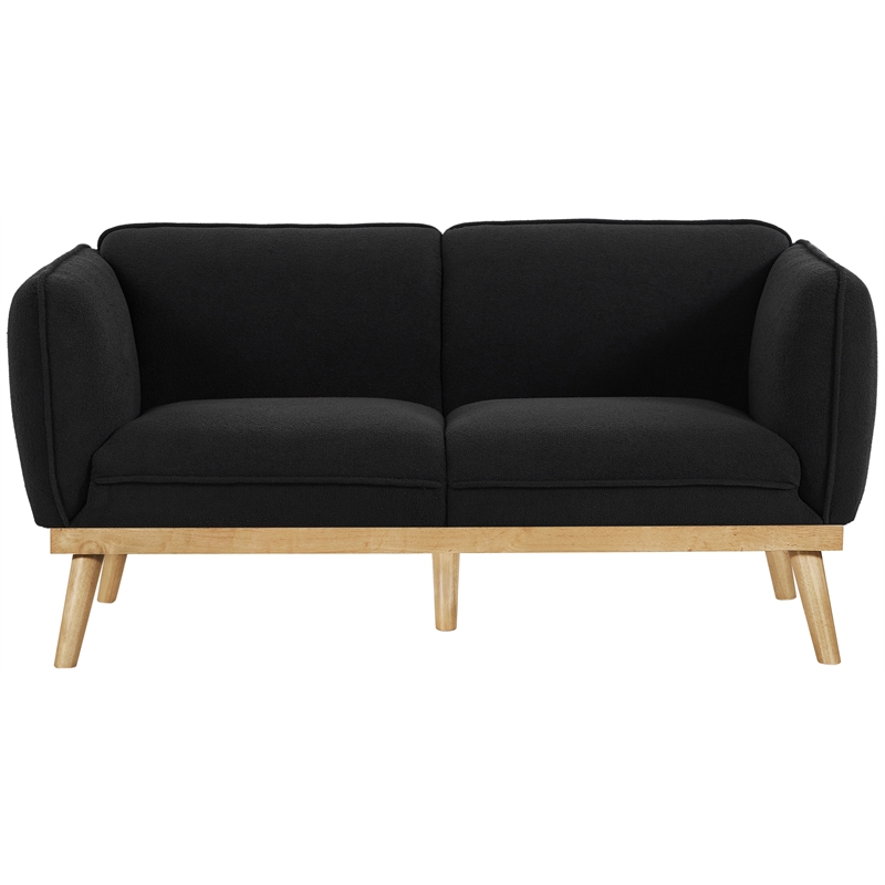 Meridian Furniture Nolita Black Boucle Fabric Loveseat