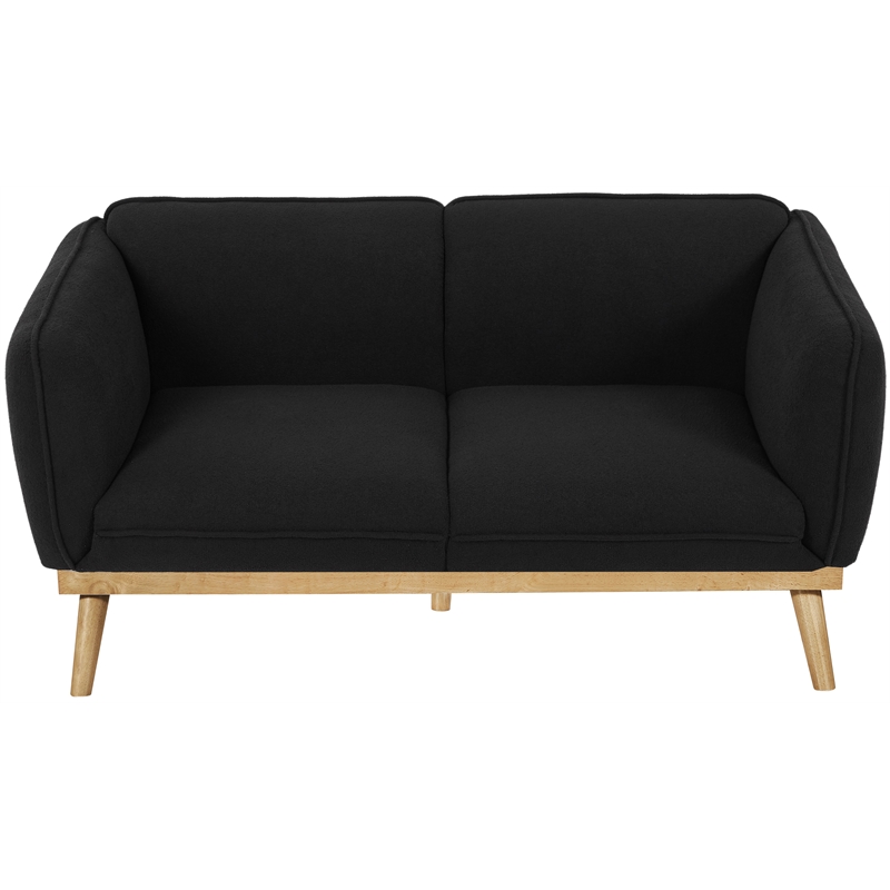 Meridian Furniture Nolita Black Boucle Fabric Loveseat