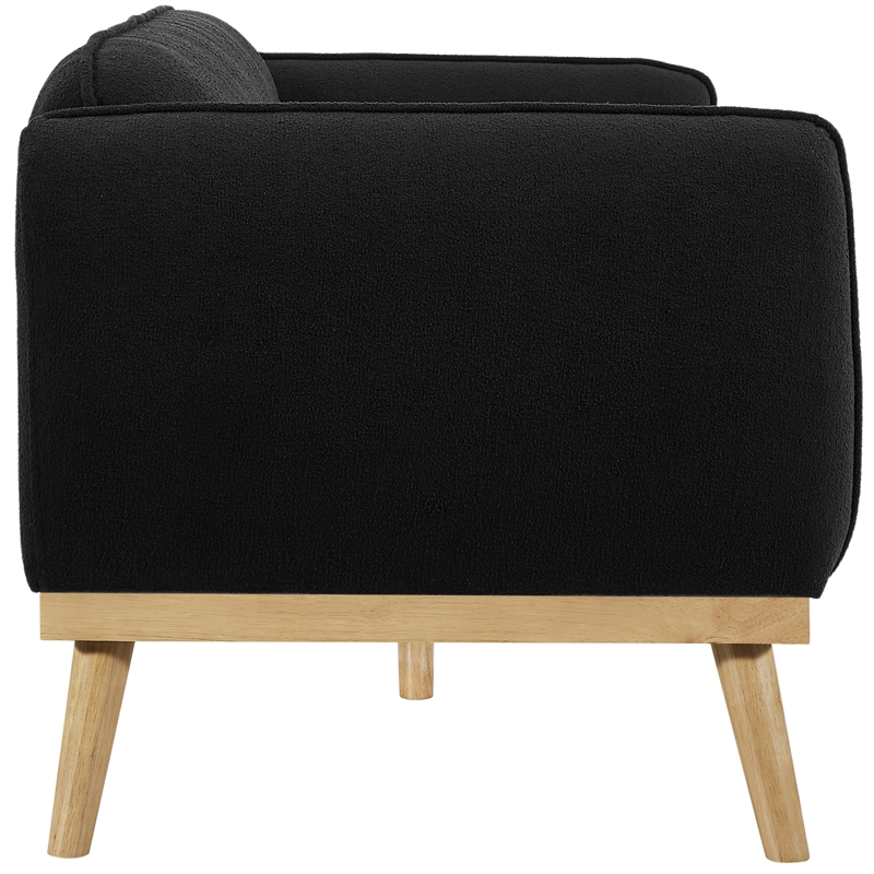 Meridian Furniture Nolita Black Boucle Fabric Loveseat