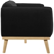 Meridian Furniture Nolita Black Boucle Fabric Loveseat