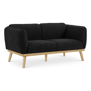Meridian Furniture Nolita Black Boucle Fabric Loveseat