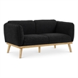 Meridian Furniture Nolita Black Boucle Fabric Loveseat