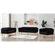 Meridian Furniture Nolita Black Boucle Fabric Sofa