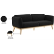 Meridian Furniture Nolita Black Boucle Fabric Sofa