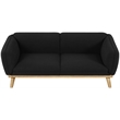 Meridian Furniture Nolita Black Boucle Fabric Sofa