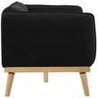 Meridian Furniture Nolita Black Boucle Fabric Sofa