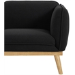 Meridian Furniture Nolita Black Boucle Fabric Sofa