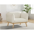 Meridian Furniture Nolita Cream Boucle Fabric Chair