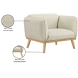 Meridian Furniture Nolita Cream Boucle Fabric Chair
