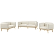 Meridian Furniture Nolita Cream Boucle Fabric Loveseat