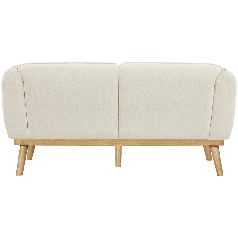 Meridian Furniture Nolita Cream Boucle Fabric Loveseat
