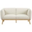 Meridian Furniture Nolita Cream Boucle Fabric Loveseat