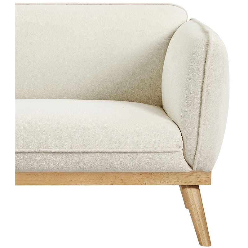Meridian Furniture Nolita Cream Boucle Fabric Loveseat