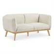 Meridian Furniture Nolita Cream Boucle Fabric Loveseat