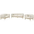 Meridian Furniture Nolita Cream Boucle Fabric Sofa
