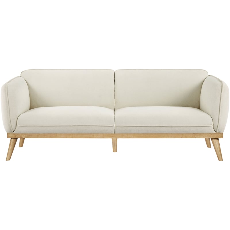 Meridian Furniture Nolita Cream Boucle Fabric Sofa