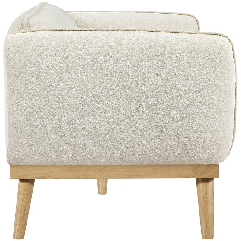 Meridian Furniture Nolita Cream Boucle Fabric Sofa