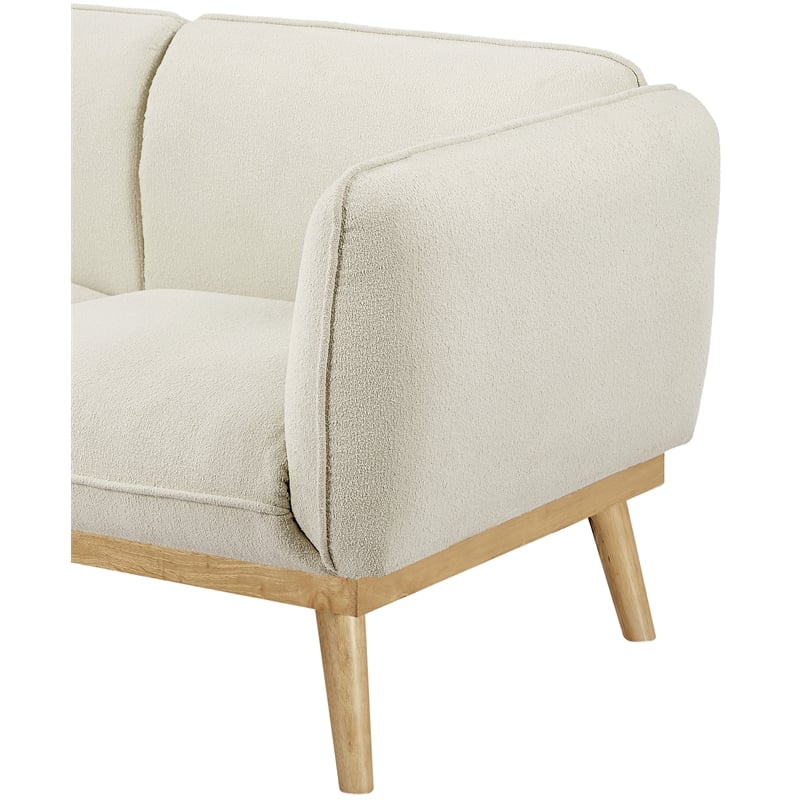 Meridian Furniture Nolita Cream Boucle Fabric Sofa