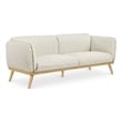 Meridian Furniture Nolita Cream Boucle Fabric Sofa