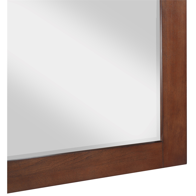 Meridian Furniture Monad Walnut Mirror