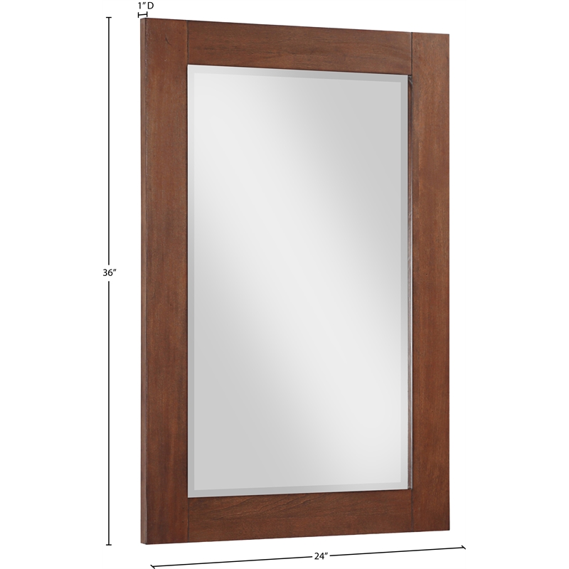 Meridian Furniture Monad Walnut Mirror