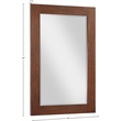 Meridian Furniture Monad Walnut Mirror