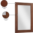 Meridian Furniture Monad Walnut Mirror