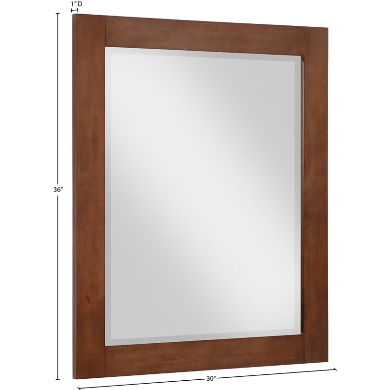 Meridian Furniture Monad Walnut Mirror