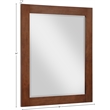 Meridian Furniture Monad Walnut Mirror