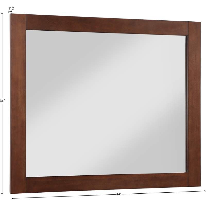 Meridian Furniture Monad Walnut Mirror