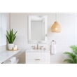 Meridian Furniture Monad White Mirror