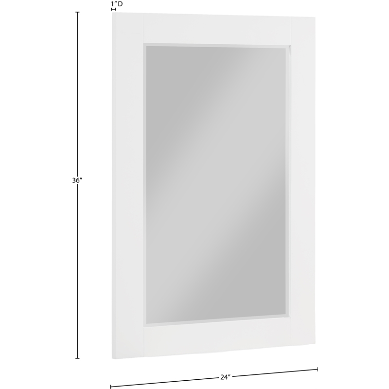 Meridian Furniture Monad White Mirror